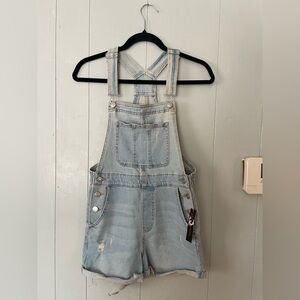 No Boundaries Light Blue Denim Overalls